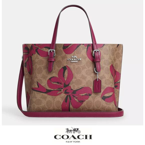 🎁 Mollie Tote Bag 25 In Signature Canvas With Bow Print